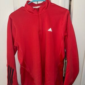Adidas Pink Quarter-Zip with Black Accents